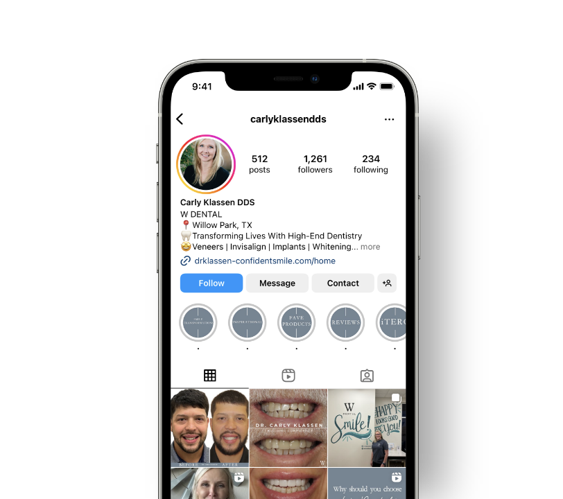 screenshot of Dr. Klassen's Instagram profile